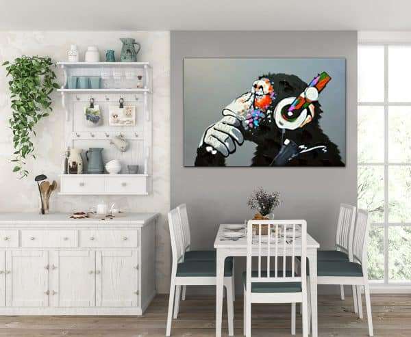 תמונת קנבס הקוף החושב לסלון לעיצוב הבית