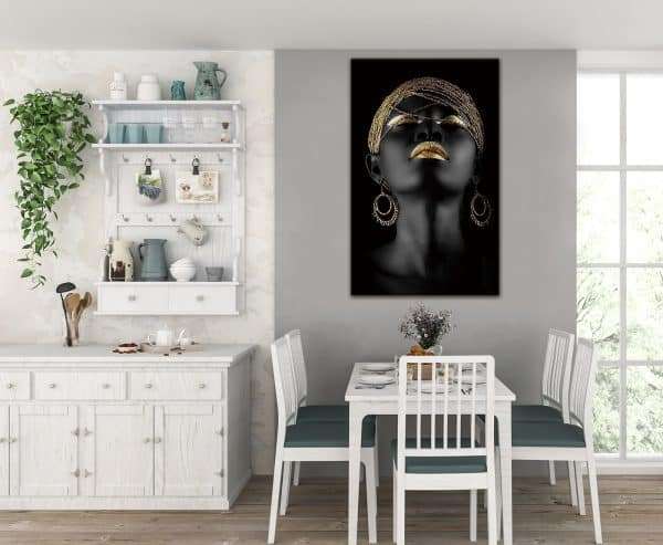 תמונת קנבס עגילי האפריקאית לסלון לעיצוב הבית