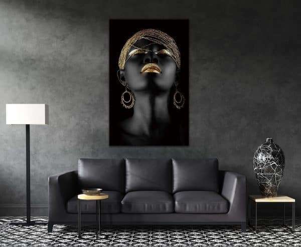 תמונת קנבס עגילי האפריקאית לסלון לעיצוב הבית