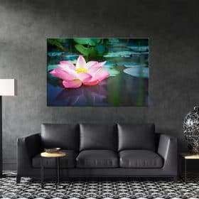 תמונת קנבס פרח הלוטוס לסלון לעיצוב הבית