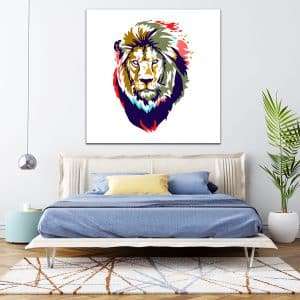 תמונת קנבס ראש האריה לסלון לעיצוב הבית