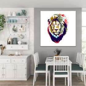 תמונת קנבס ראש האריה לסלון לעיצוב הבית