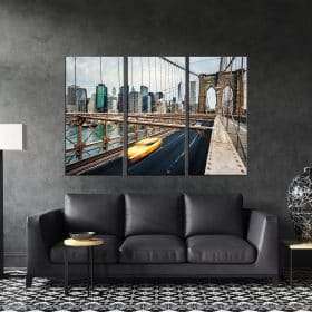 תמונת קנבס גשר ברוקלין המהיר לסלון לעיצוב הבית