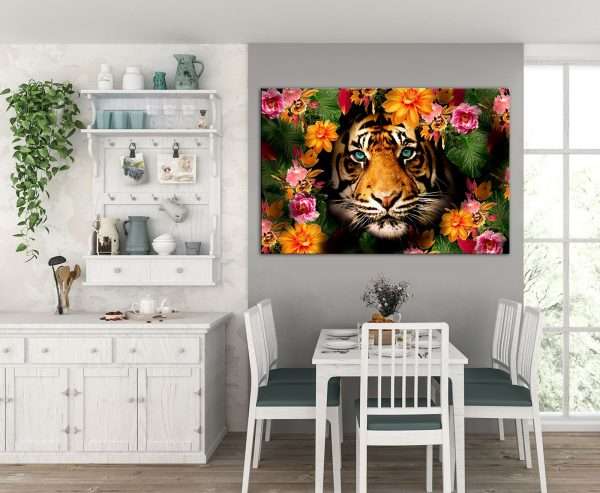 תמונת קנבס פרח הנמר לסלון לעיצוב הבית