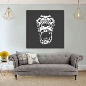 תמונת קנבס צעקת הקוף לסלון לעיצוב הבית