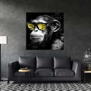 תמונת קנבס משקף הקוף לסלון לעיצוב הבית