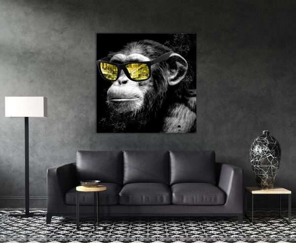 תמונת קנבס משקף הקוף לסלון לעיצוב הבית