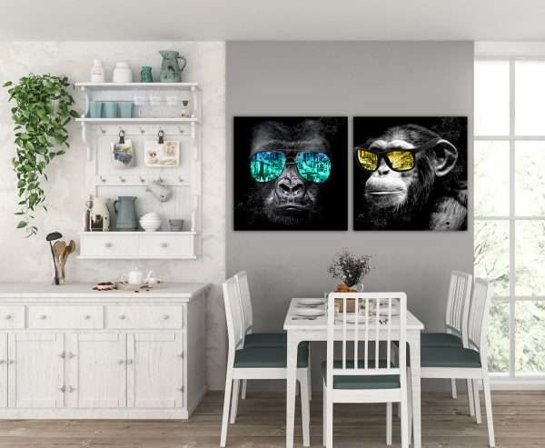 תמונת קנבס משקפי קופים לסלון לעיצוב הבית