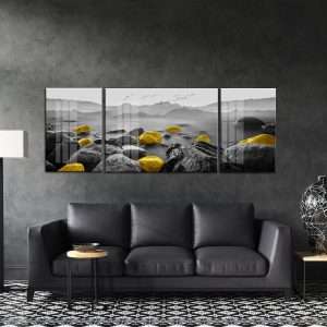 תמונת קנבסאבני יוקרה שחור לבן לסלון לעיצוב הבית