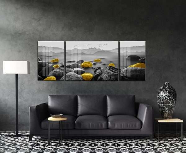 תמונת קנבסאבני יוקרה שחור לבן לסלון לעיצוב הבית