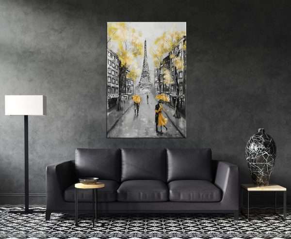 תמונת קנבס אהבה בפריז לסלון לעיצוב הבית