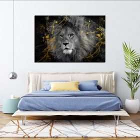 תמונת קנבס אריה יוקרה לסלון לעיצוב הבית