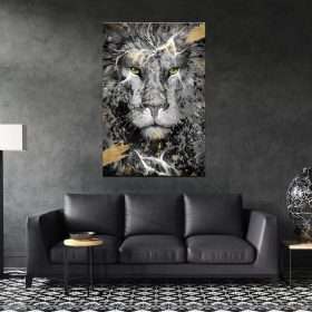 תמונת קנבס פני אריה לסלון לעיצוב הבית