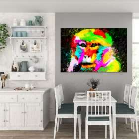 תמונת קנבס קוף הצבעים לסלון לעיצוב הבית