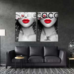 תמונת קנבס נשות קוקו שאנל לסלון לעיצוב הבית