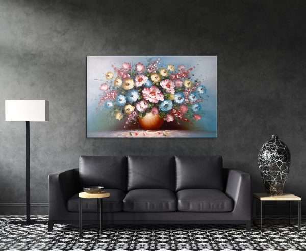 תמונת קנבס פרחי אירופה לסלון לעיצוב הבית