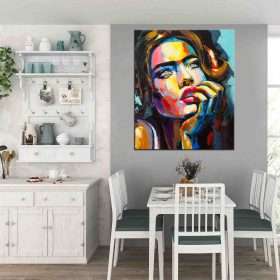 תמונת קנבס אשת הצבע 2 לסלון לעיצוב הבית