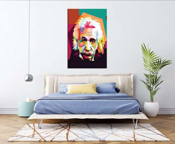 תמונת קנבס איינשטיין גאומטרי לסלון לעיצוב הבית