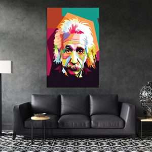 תמונת קנבס איינשטיין גאומטרי לסלון לעיצוב הבית