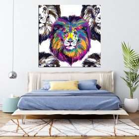 תמונת קנבס אריה שורשים לסלון לעיצוב הבית