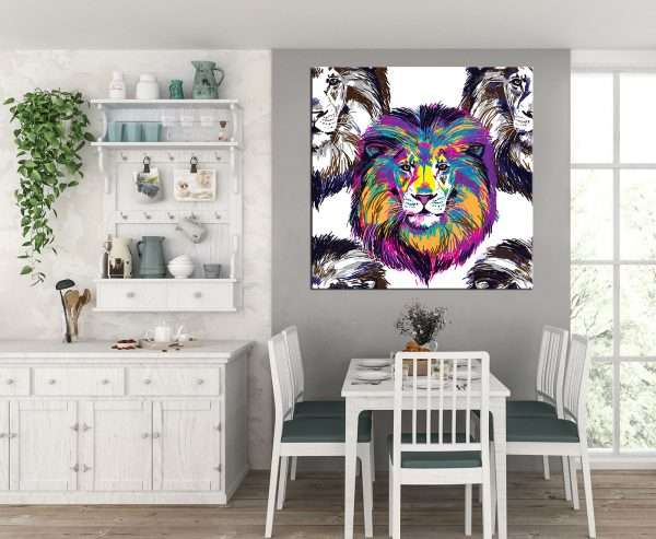 תמונת קנבס אריה שורשים לסלון לעיצוב הבית