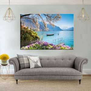 תמונת קנבס חוף הפרחים לסלון לעיצוב הבית