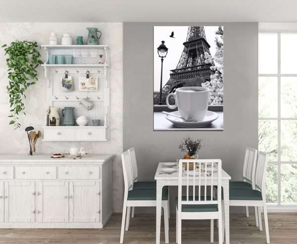 תמונת קנבס קפה פריז לסלון לעיצוב הבית