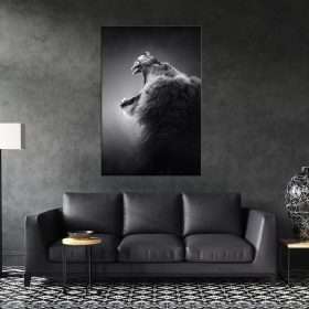 תמונת קנבס שאגת האריה לסלון לעיצוב הבית