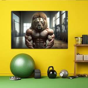 תמונת קנבס – אריה בילדר , תמונה לחדר כושר , חדר ספורט לעיצוב העסק הבית והמשרד