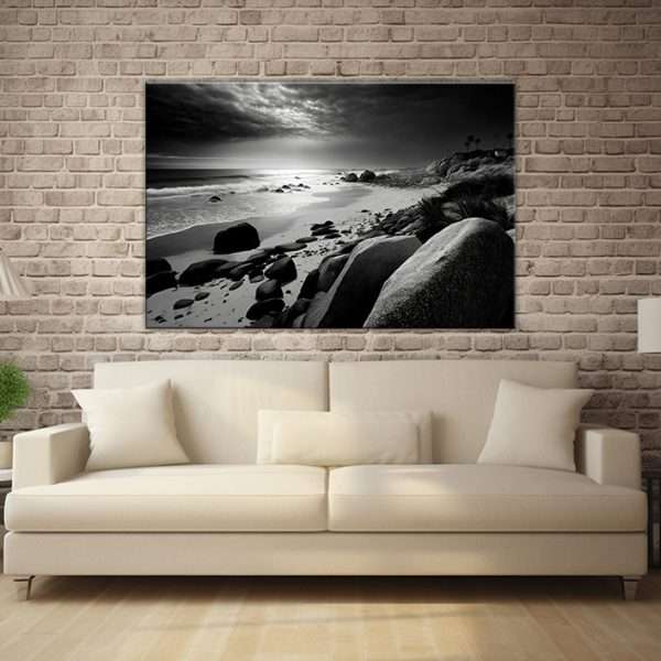 תמונת קנבס - סלעי החוף , תמונה לבית באיכות גבוה מתאימה לסלון, למטבח, לחדר שינה וכל פינה תבחרו