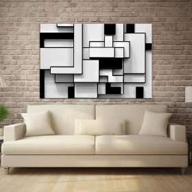 תמונת קנבס - קוביות אלגנטיות תמונה שחור לבן לעיצוב הבית מתאים לתמונה לסלון למשרד ולכל פינה שתבחרו