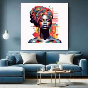תמונת קנבס לעיצוב הבית - כוחה של אפריקאית צבעונית תמונה לבית ולמשרד